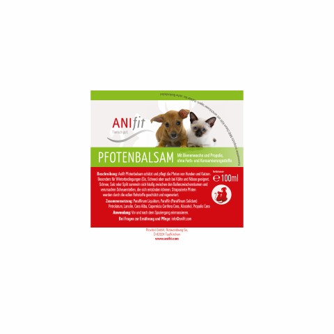 Hund Katze Nahrungsergänzungen Zubehör Pfotenbalsam 100 ml 1 Stück -2- Anifit