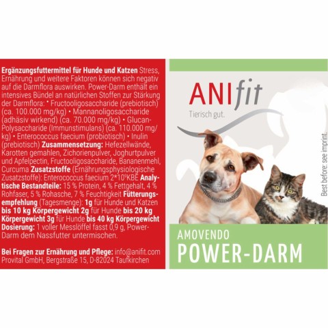 Hund Katze Nahrungsergänzungen Power-Darm 140g 1 Stück -4- Anifit