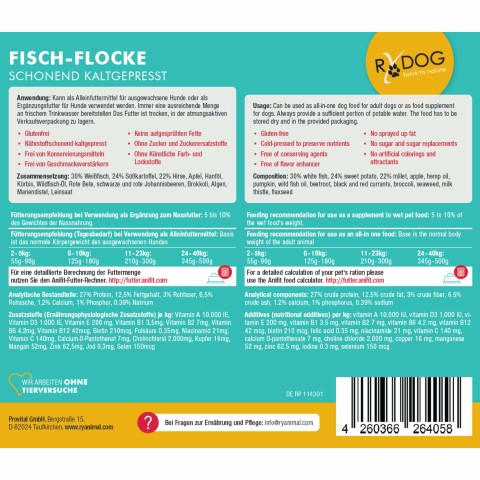 Hund Flocken Hundefutter RyDog Fisch-Flocke 10kg 1 Stück -2- Anifit